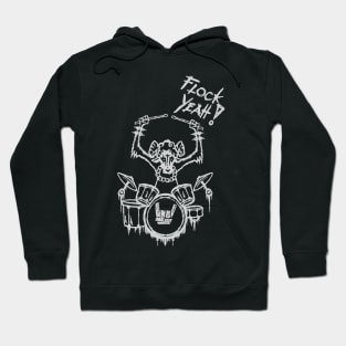 Heavy Metal Headbanger Gift Drummer Sheep Playing Drums Hoodie